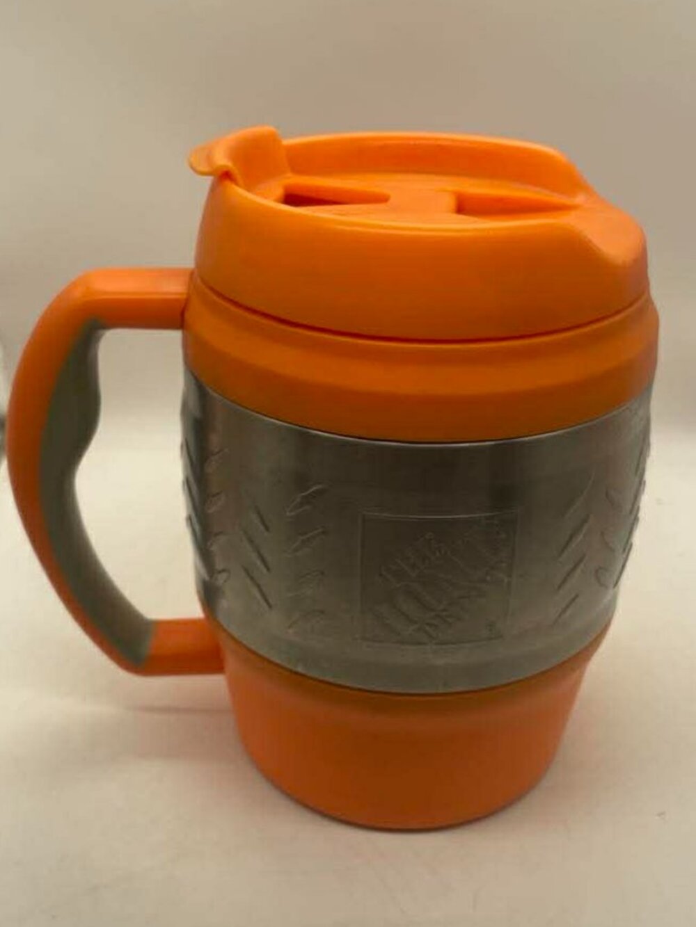 EUC The Home Depot Bubba Keg Orange & Stainless Insulated Travel Mug